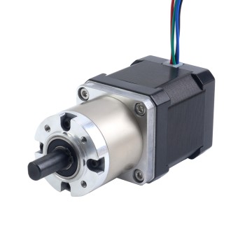 Nema 17 stappenmotor bipolair L=48mm w/overbrengingsverhouding 19:1 planetaire tandwielkast