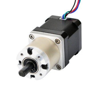 Nema 17 stappenmotor bipolair L=48mm met tandwielverhouding 27:1 planetaire tandwielkast