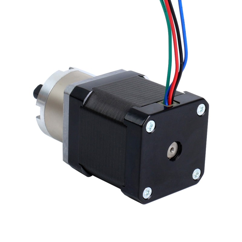 Nema 17 stappenmotor bipolair L=48mm w/versnelling 5:1 planetaire tandwielkast