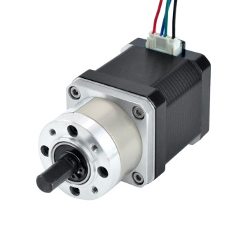 Nema 17 stappenmotor bipolair L=48mm w/overbrengingsverhouding 5:1 planetaire tandwielkast 1850mm kabellengte