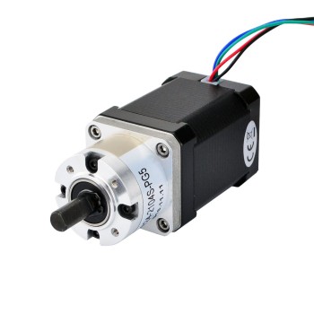 Nema 17 stappenmotor bipolair L=60mm w/versnelling 5:1 planetaire tandwielkast