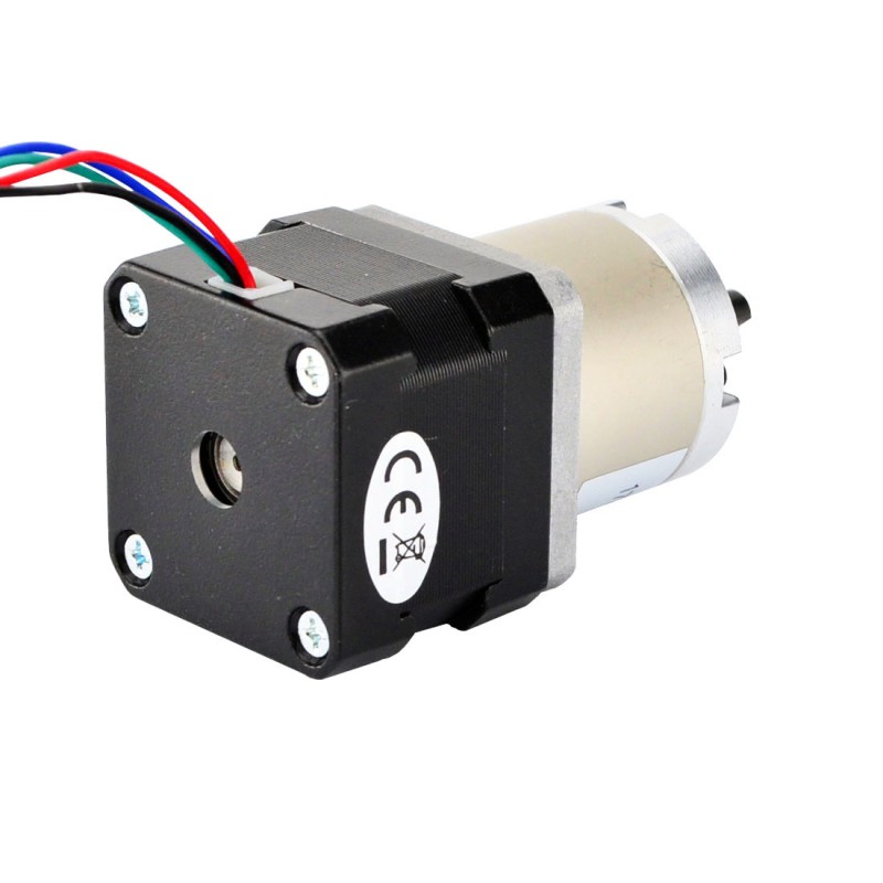 Nema 17 stappenmotor bipolair L=33mm met tandwielverhouding 27:1 planetaire tandwielkast