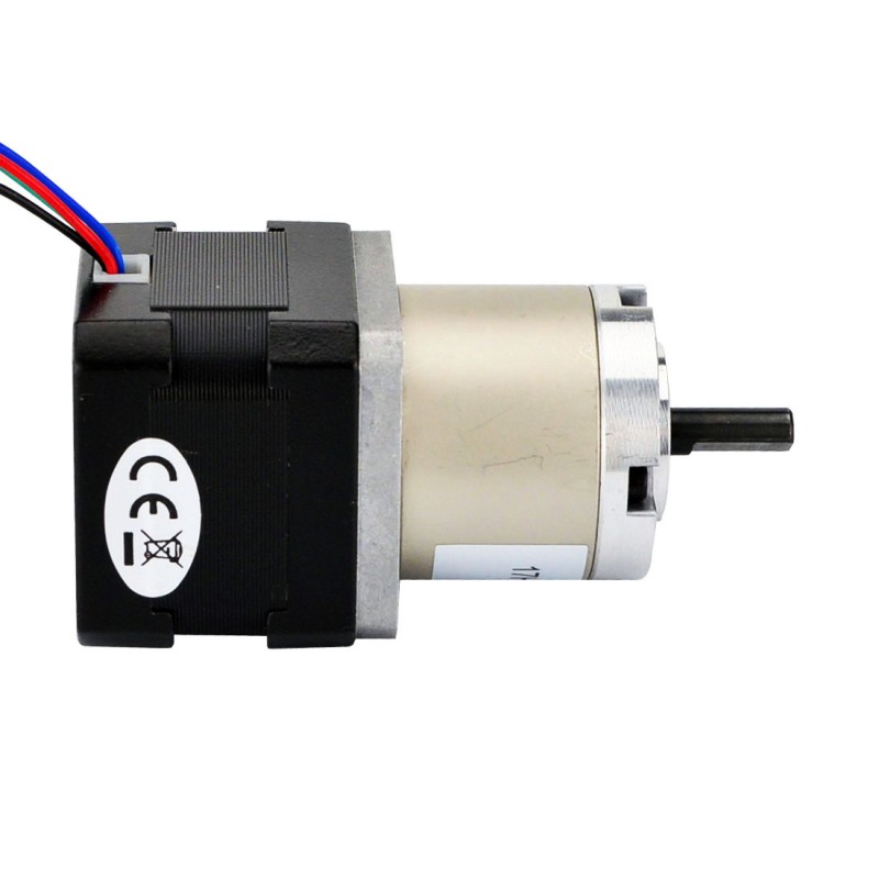 Nema 17 stappenmotor bipolair L=33mm met tandwielverhouding 27:1 planetaire tandwielkast