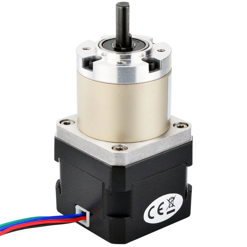 Nema 17 stappenmotor bipolair L=33mm met tandwielverhouding 27:1 planetaire tandwielkast