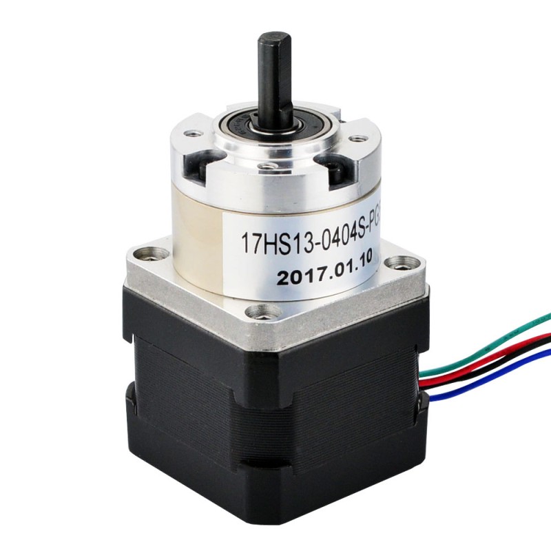 Nema 17 stappenmotor bipolair L=33mm w/versnelling 5:1 planetaire tandwielkast