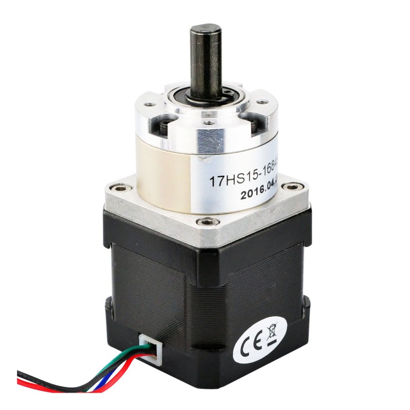 Nema 17 stappenmotor bipolair L=38mm met tandwielverhouding 5:1 planetaire tandwielkast