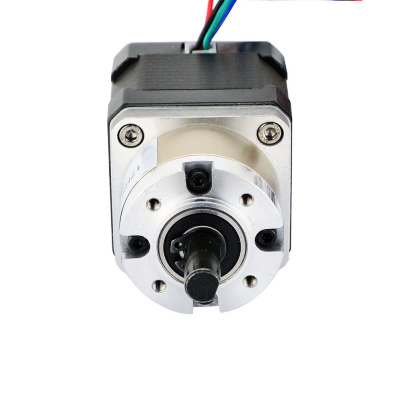 Nema 17 stappenmotor bipolair L=38mm met tandwielverhouding 5:1 planetaire tandwielkast