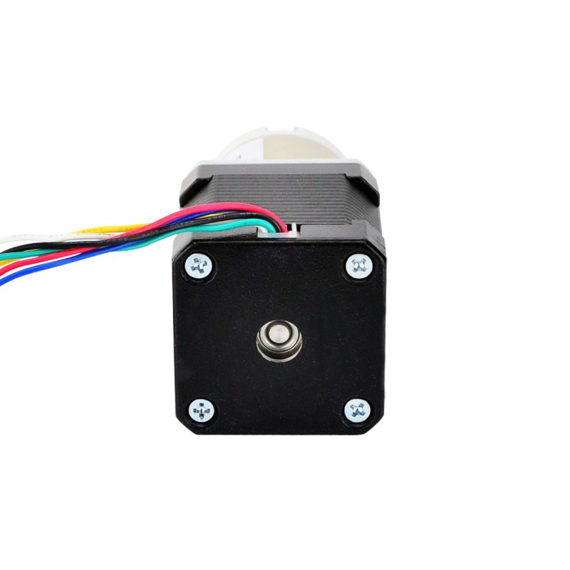 Nema 17 stappenmotor unipolair L=48mm met tandwielverhouding 14:1 planetaire tandwielkast