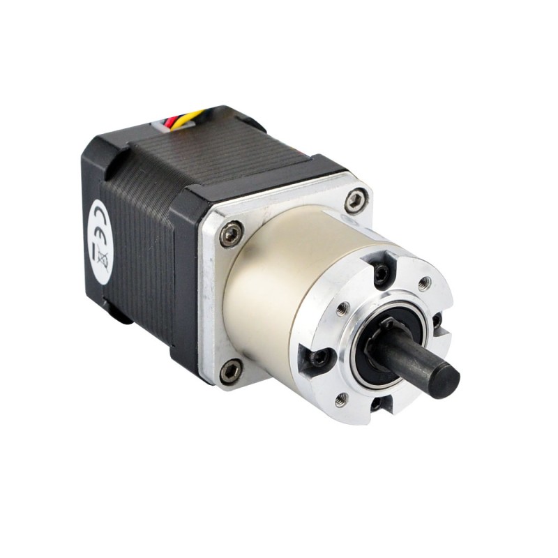 Nema 17 stappenmotor unipolair L=48mm met tandwielverhouding 14:1 planetaire tandwielkast