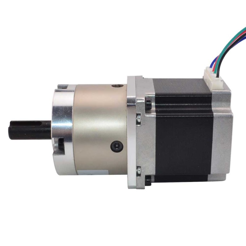 Nema 23 stappenmotor bipolair L=56mm w/overbrengingsverhouding 4:1 planetaire tandwielkast & pinconnector
