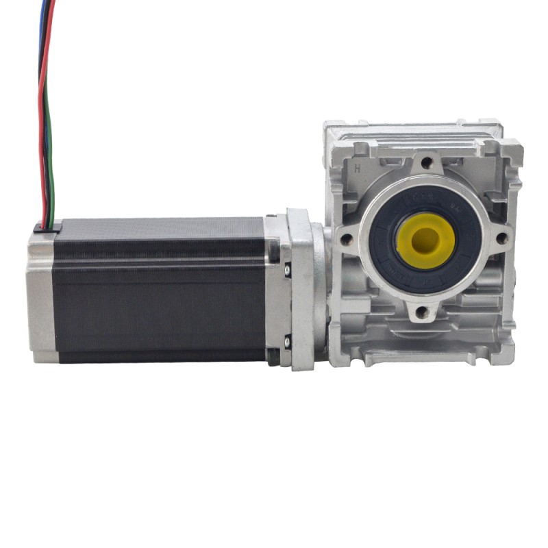 Nema 23 stappenmotor L = 113mm overbrengingsverhouding 7.5: 1 Wormwiel versnellingsbak NMRV30 Wormwiel Speed Reducer