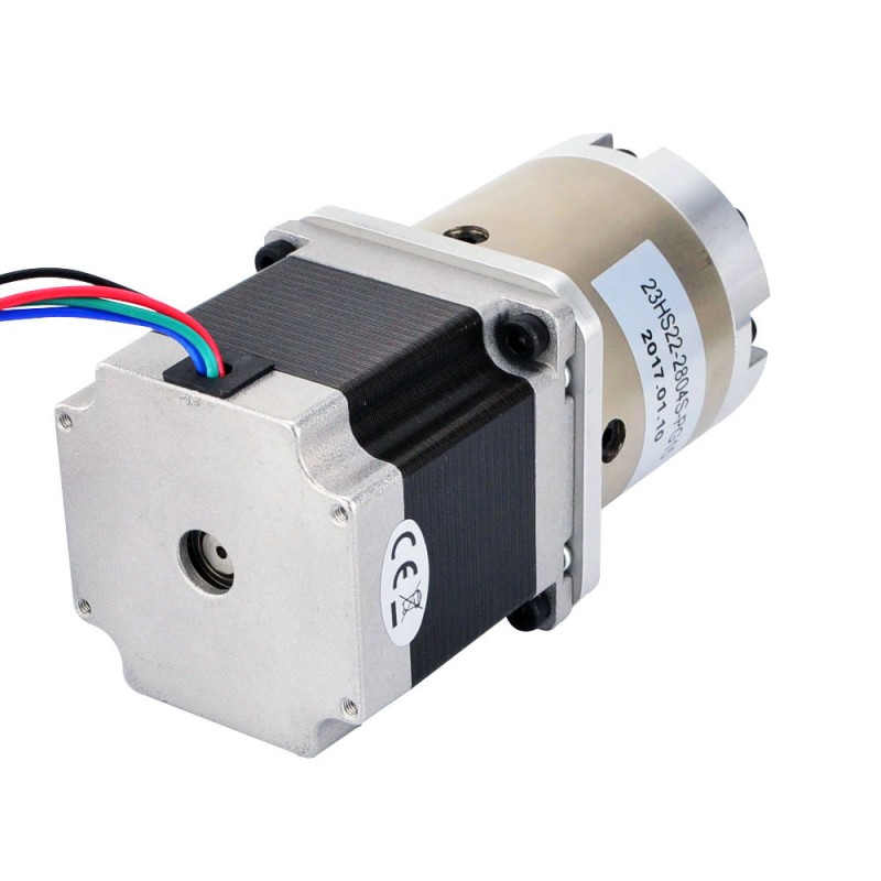 Nema 23 stappenmotor bipolair L=56mm w/versnelling 15:1 planetaire tandwielkast