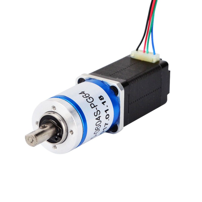 Nema 8 stappenmotor bipolair L=38mm met tandwielverhouding 64:1 planetaire tandwielkast