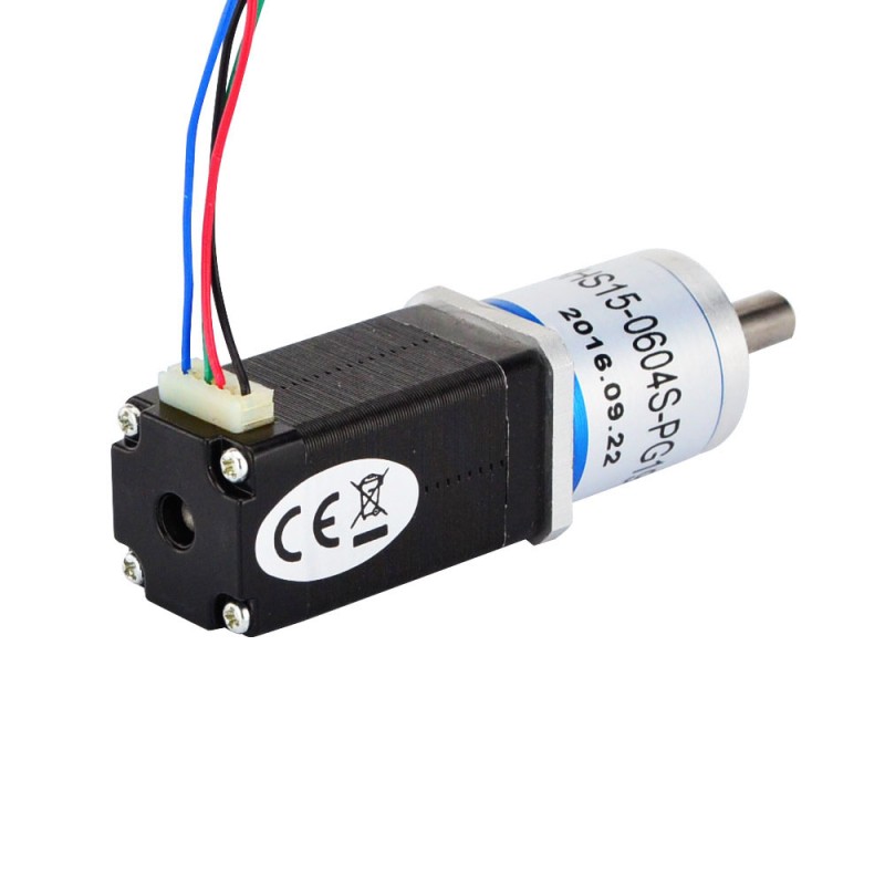 Nema 8 stappenmotor bipolair L=38mm w/overbrengingsverhouding 19:1 planetaire tandwielkast