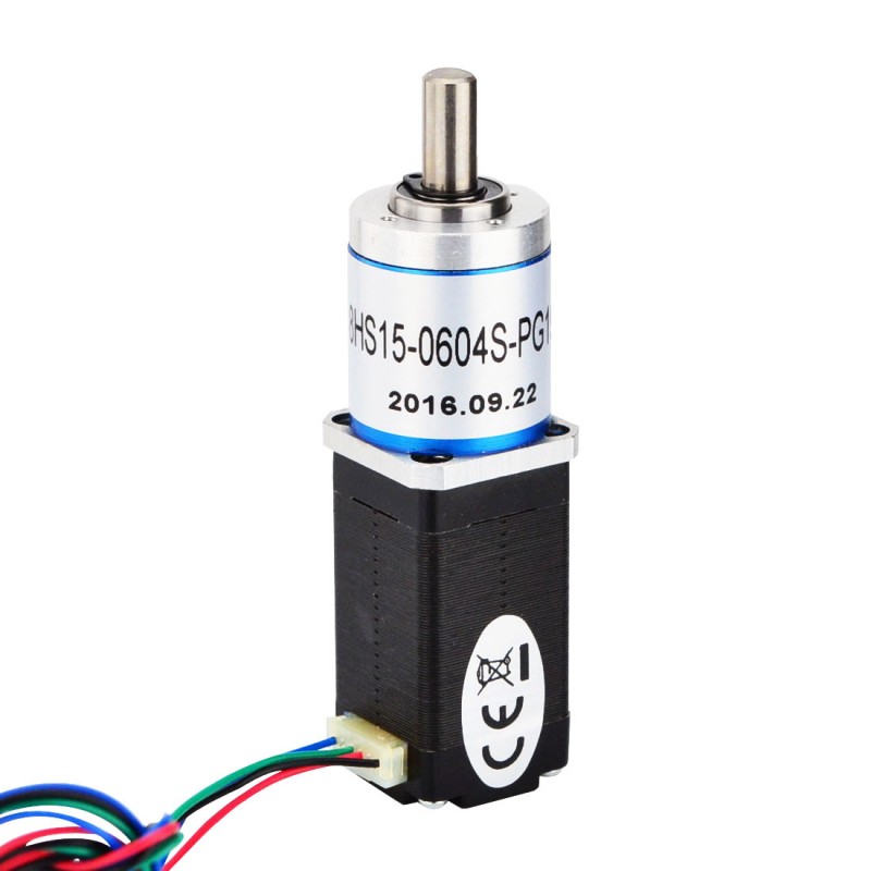 Nema 8 stappenmotor bipolair L=38mm w/overbrengingsverhouding 19:1 planetaire tandwielkast