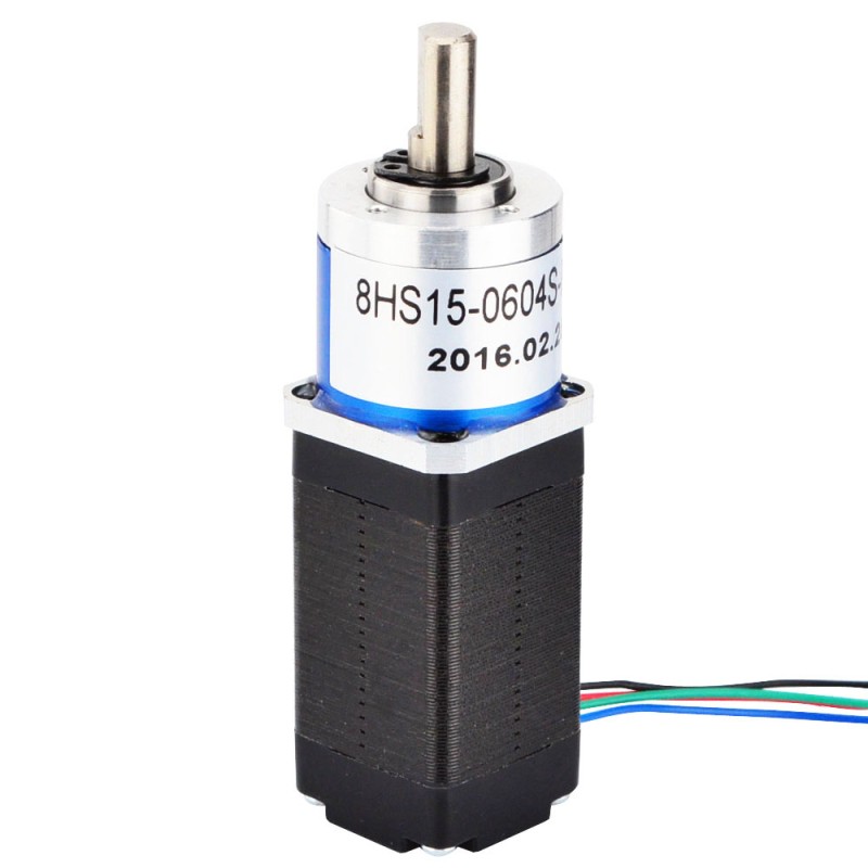 Nema 8 stappenmotor bipolair L=38mm w/versnelling 5:1 planetaire tandwielkast