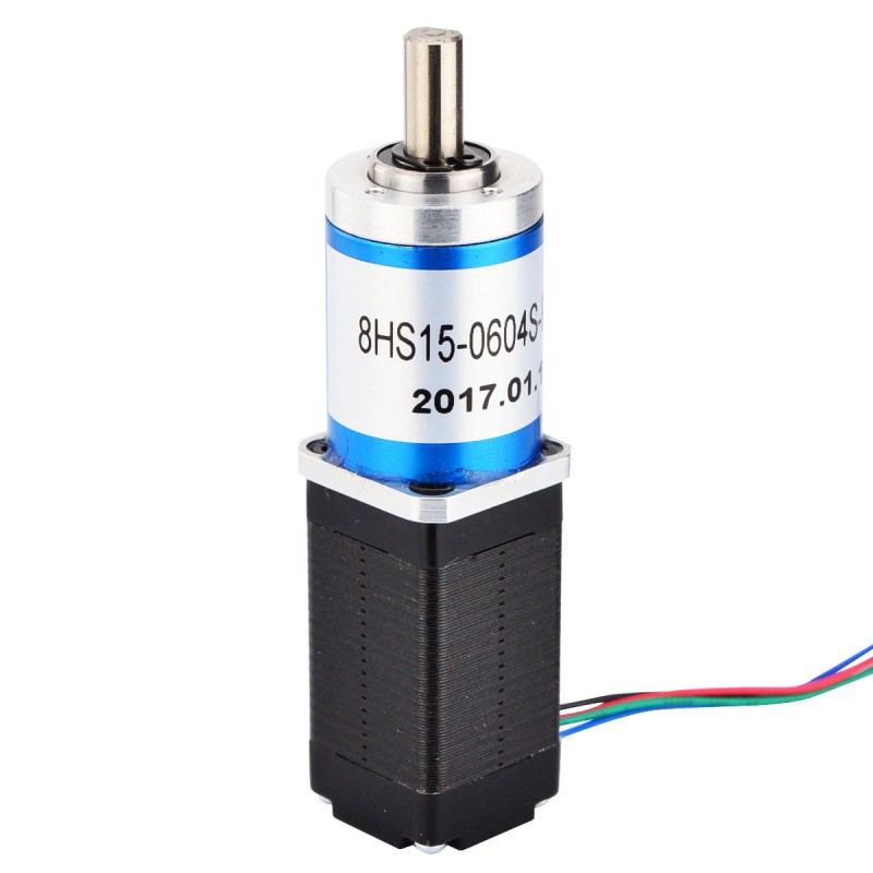 Nema 8 stappenmotor bipolair L=38mm met tandwielverhouding 64:1 planetaire tandwielkast