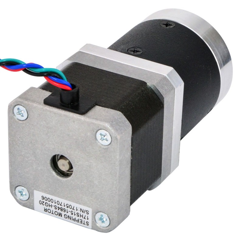 Nema 17 stappenmotor L=39mm overbrengingsverhouding 20:1 hoge precisie planetaire versnellingsbak