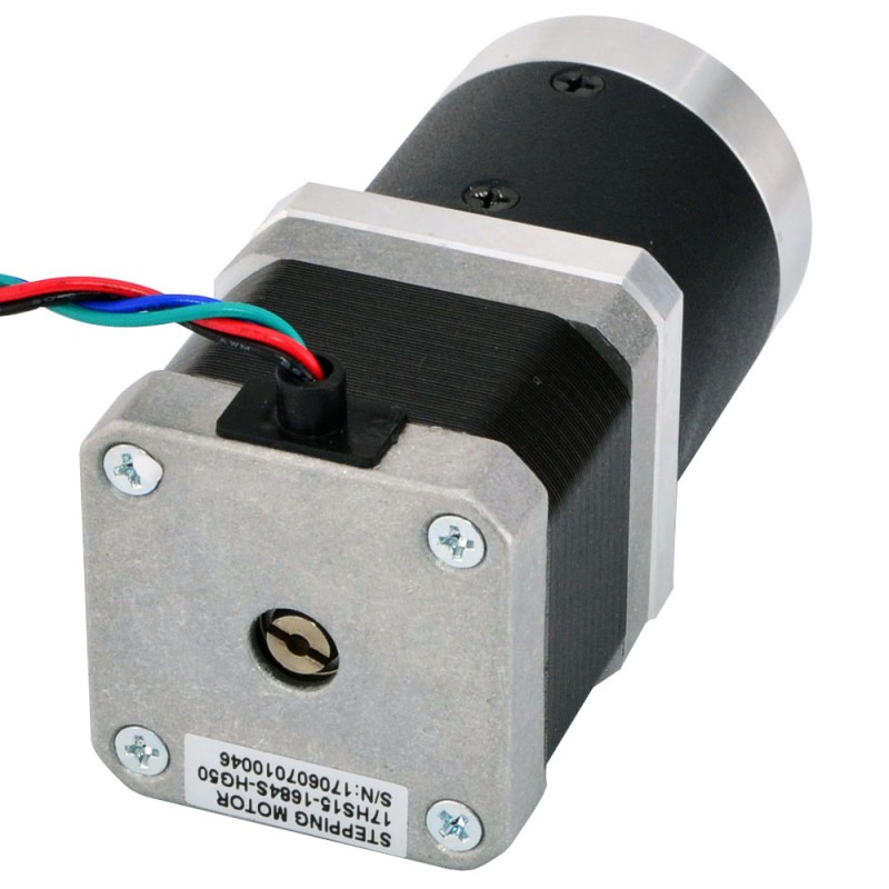 Nema 17 stappenmotor L=39mm overbrengingsverhouding 50:1 hoge precisie planetaire versnellingsbak
