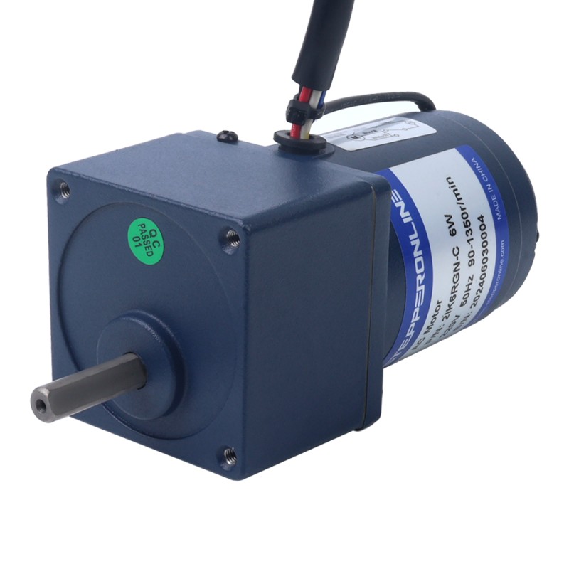 6W 110VAC 60Hz 1,8-31RPM 1,36Nm(192,59oz.in) Flens 60mm Spur-versnellingsbak Eenfasige AC-motor met variabele snelheid - 2IK6RGN-A/2GN50K | StepperOnline