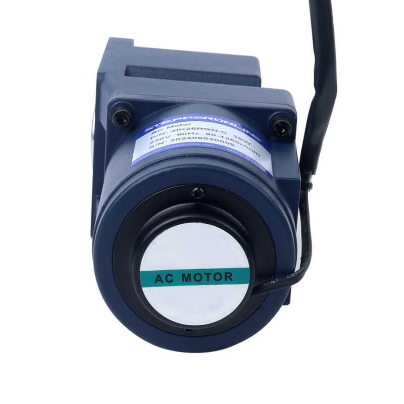 25W 110VAC 60Hz 4,5-77,5RPM 2,60Nm(368,19oz.in) Flens 80mm Haakse versnellingsbak Eenfasige AC-motor met variabele snelheid - 4IK25RGN-A/4GN20RC | StepperOnline