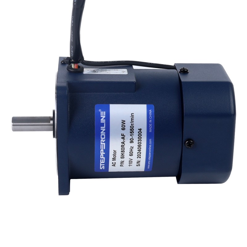 60W 110VAC 60Hz 90-1550RPM 0,36Nm(50,98oz.in) Flens 90mm Eenfasige AC-motor met variabele snelheid - 5IK60RA-AF | StepperOnline