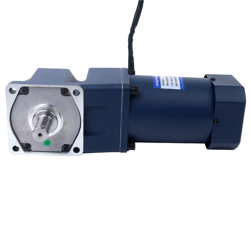 200W 110VAC 60Hz 0,9-15,5RPM 60,00Nm(8496,6oz.in) Flens 104mm Haakse versnellingsbak Eenfasige AC-motor met variabele snelheid - 6IK200RGU-AF/6GU100RT | StepperOnline