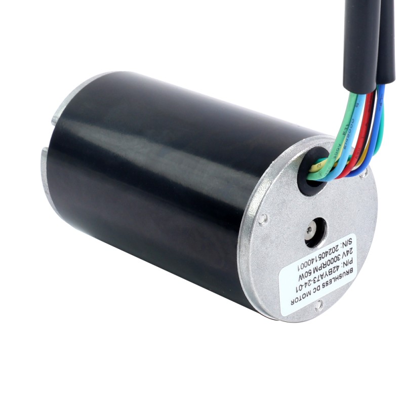 24V 3000RPM 0,16Nm 50W 3,30A Φ42x73mm BLDC-motor - 42BYA73-24-01 | StepperOnline