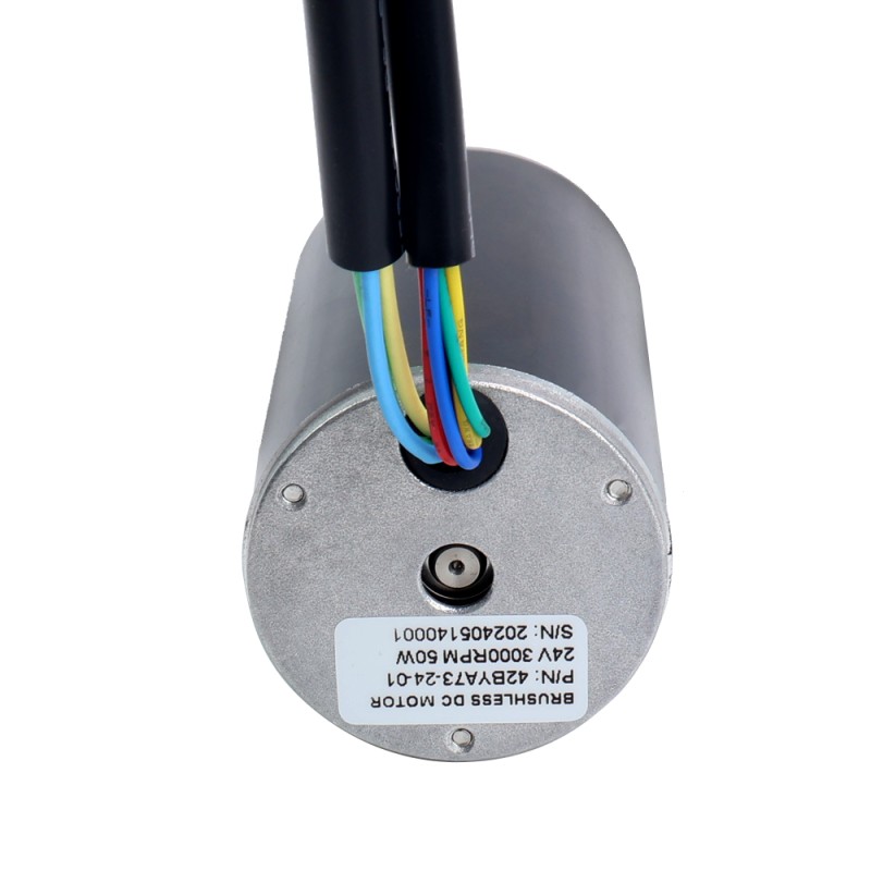 24V 3000RPM 0,16Nm 50W 3,30A Φ42x73mm BLDC-motor - 42BYA73-24-01 | StepperOnline