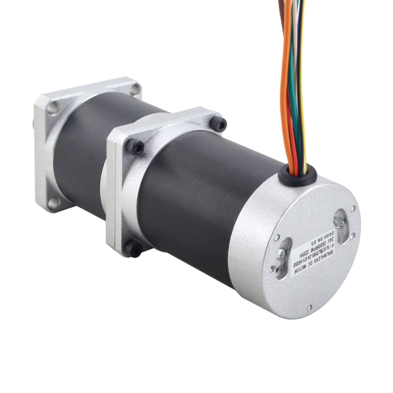 24V 220W 70RPM Geared Brushless DC Motor 20.00Nm (2832.23oz.in) 50:1 Hoge Precisie Tandwielkast