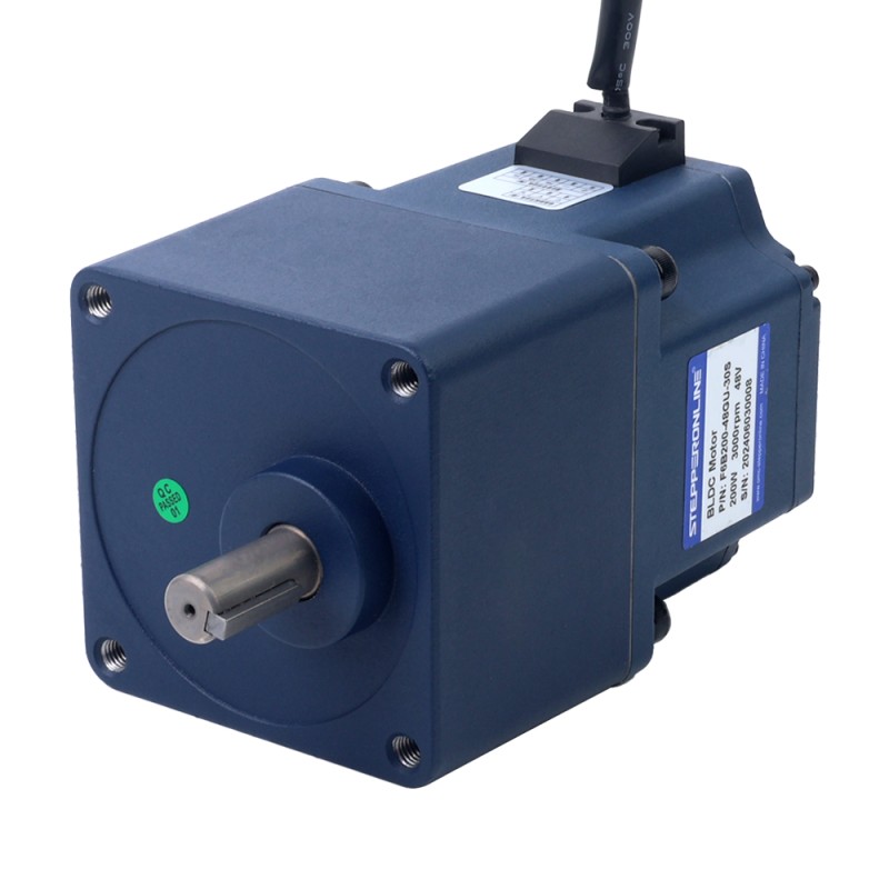 48V 200W 150RPM Borstelloze gelijkstroommotor met versnellingsbak 8,40Nm(1189,54oz.in) 20:1 Spur Versnellingsbak - F6B200-48GU-30S/6GU20K | StepperOnline