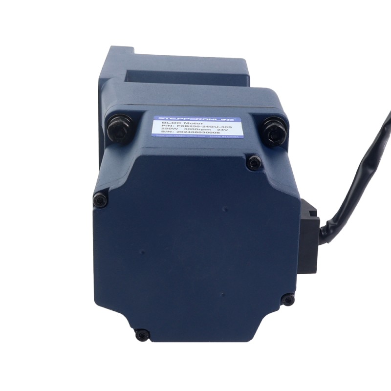 24V 250W 150RPM BLDC-motor met tandwieloverbrenging 11,81Nm(1672,00oz.in) 20:1 Haakse versnellingsbak - F6B250-24GU-30S/6GU20RC | StepperOnline