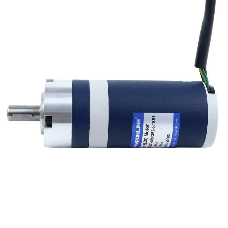 24V 60W 579RPM Tandwielborsteloze DC-motor 0,90Nm(127,45oz.in) 5,18:1 Planetair reductiemechanisme - M52B60-24P-30S/G52-5.18S1 | StepperOnline