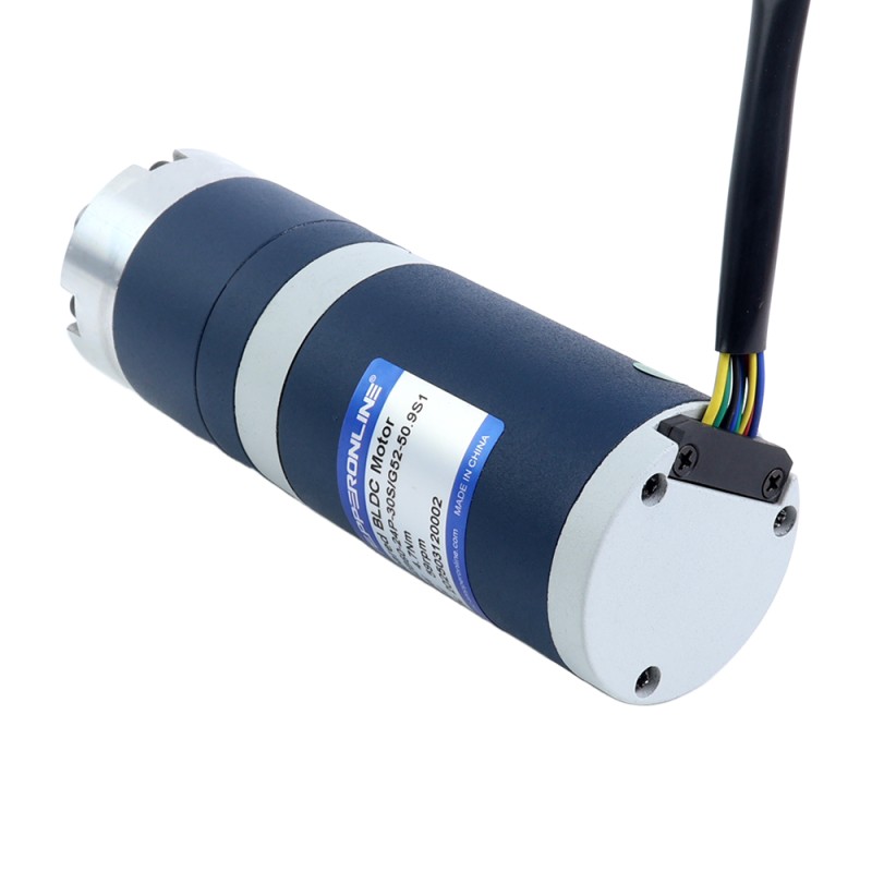 24V 60W 58,9RPM Tandwielborsteloze DC-motor 7,00Nm(991,28oz.in) 50,9:1 Planetair reductiemechanisme - M52B60-24P-30S/G52-50.9S1 | StepperOnline