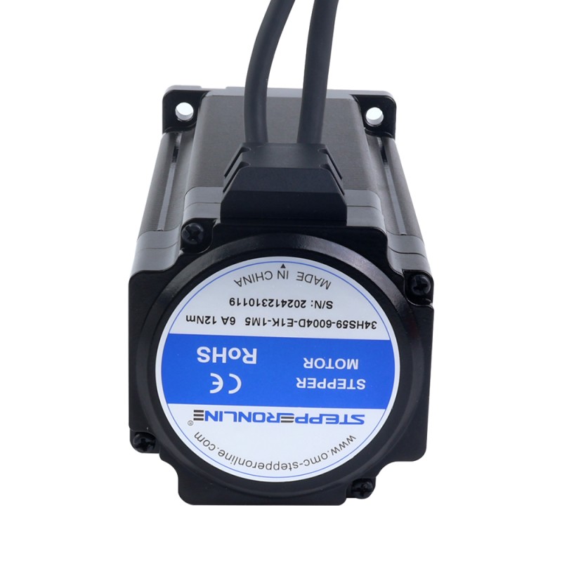 S-serie Nema 34 gesloten lus stappenmotor 12,00Nm(1699,34oz.in) Encoder 1000PPR(4000CPR) - 34HS59-6004D-E1K-1M5 | StepperOnline