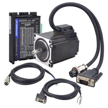TS-serie 1.2Nm (169.93oz.in) 1-as Closed Loop Stappenmotor CNC Kit Nema 23 Motor & Driver