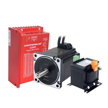 YS-serie 1-as Closed Loop Stappenmotor CNC-kit 6,50Nm(920,48oz.in) Nema 34-motor met AC-transformator