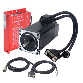 YS Serie 1-as Closed Loop Stappenmotor Kit 3,00Nm (424,83oz.in) Nema 23 Motor met 2,0m Kabels & Driver