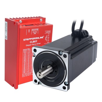 YS Serie 1-as Closed Loop Stappenmotor Kit 12,0Nm (1699,34oz.in) Nema 34 Motor met 1,5m Kabels & Driver