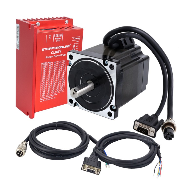 YS Series 1 As Closed Loop Stappenmotor CNC Kit 4,30Nm(608,93oz.in) Nema 34 Motor & Driver - 1-CL86Y-S48 | StepperOnline