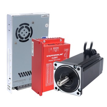 YS-serie 1-as Closed Loop Stappenmotor CNC Kit 12,00Nm(1699,34oz.in) Nema 34 Motor met 1,5m Kabels & Voeding