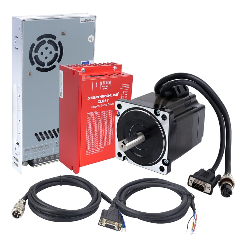 YS Series 1 As 4,30Nm(608,93oz.in) Nema 34 Closed Loop Stappenmotor Kit met Voeding - 1-CLYS48 | StepperOnline