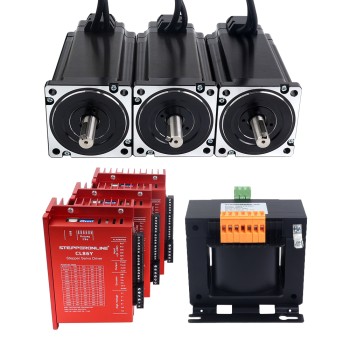 YS-serie 3-assige Closed Loop Stappenmotor CNC-kit 12,0Nm(1699,34oz.in) Nema 34-motor met AC-transformator