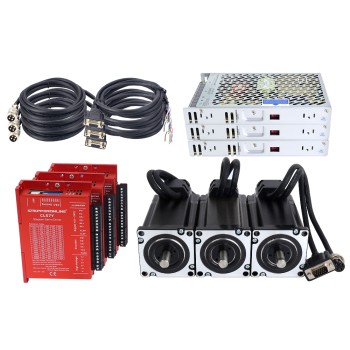 YS-serie 3-assige 4,00Nm(566,45oz.in) Nema 24 Closed Loop Stappenmotor Kit met Voeding