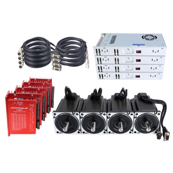 YS-serie 4-assige 9,00Nm(1274,5oz.in) Nema 34 Closed Loop Stappenmotor Kit met Voeding