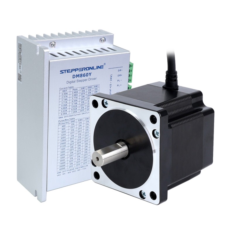 VS in de aanbieding - YS Serie 1-as Stepper Kit 4,8Nm (679,74oz.in) Nema 34 Stepper Motor & Driver - US-1-DM860Y-34HS30 | StepperOnline