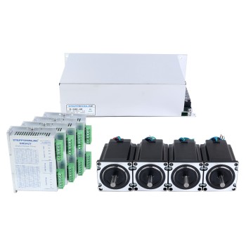 UK Aanbiedingen - YS Serie 4-as Stepper Kit 1,9Nm (269,06oz.in) Nema 23 Stepper Motor & Driver & 48V Voeding