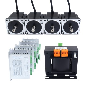YS-serie 4-assige stappenmotor CNC-kit 4,8Nm(679,74oz.in) Nema 34 stappenmotor & driver & AC-transformator YS-serie 4-assige stappenmotor CNC-kit 4,8Nm(679,74oz.in) Nema 34 stappenmotor & driver & AC-transformator