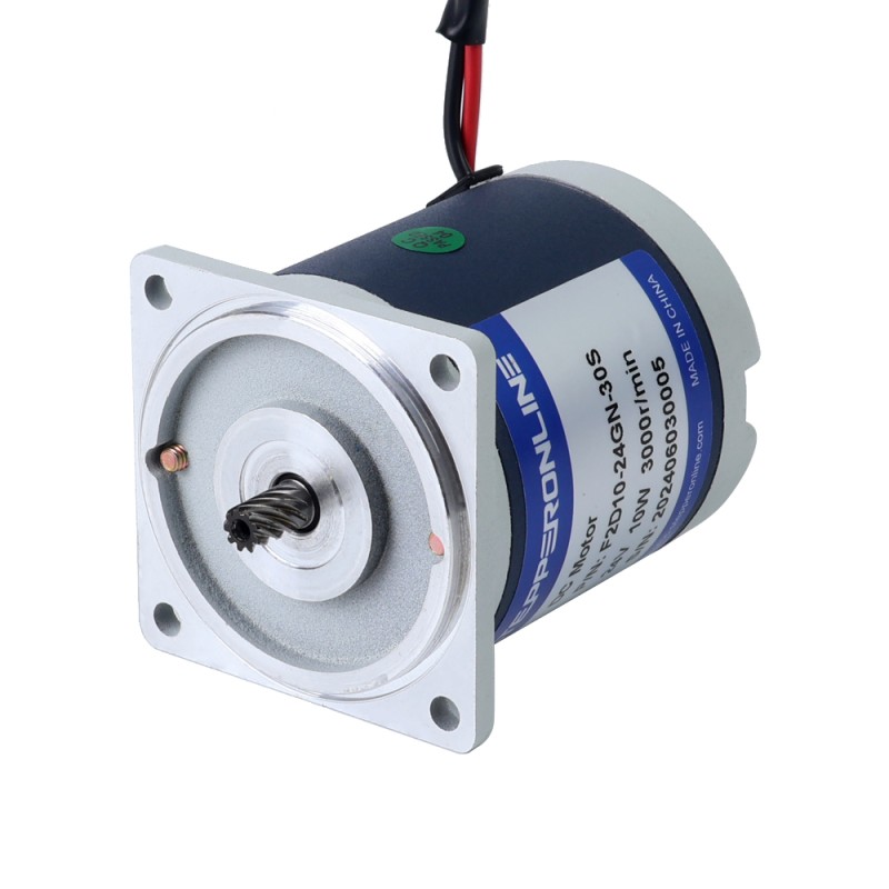 Geborsteld 24V 10W 0,26Nm(36,82oz.in) 300RPM met 10:1 tandwielkast DC-reductiemotor - F2D10-24GN-30S/2GN10K | StepperOnline