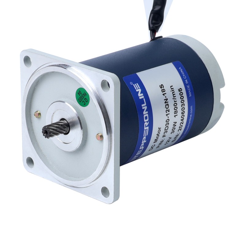 Geborsteld 12V 30W 4,81Nm(681,15oz.in) 36RPM met 50:1 tandwielkast DC-reductiemotor - F3D30-12GN-18S/3GN50K | StepperOnline